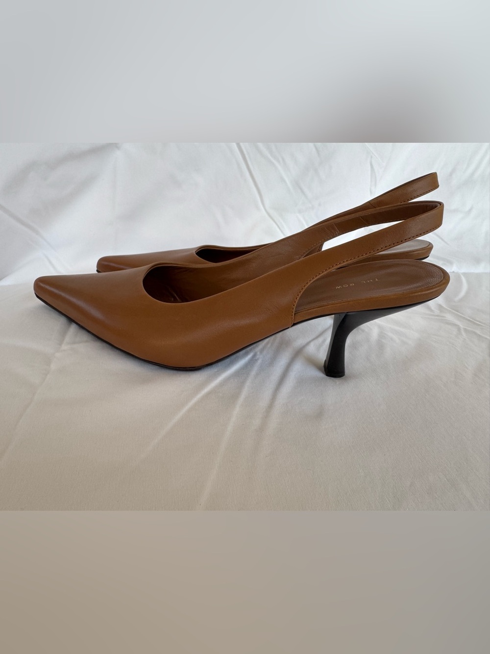The Row Brown Pointed-Toe Slingback Heels - Picture 4 of 14